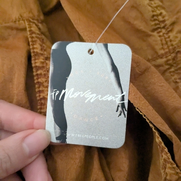 NEW Free People Movement Romper Short Overalls Island Bound Brown Medium - Picture 4 of 6